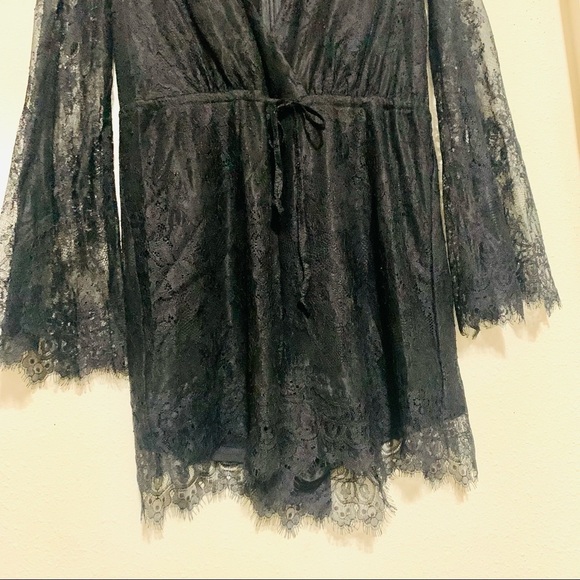 Meshki Womens Mirabelle Black Lace Playsuit size XS - Picture 5 of 9